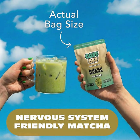 Super-Premium Decaf Matcha Green Tea Powder From Japan – 1.06 oz / 30 g – Highest Ceremonial Grade Matcha On The Market – Naturally Decaffeinated Without Chemicals – Tested for Heavy Metals – First Harvest, Shade-Grown & Caffeine-Free Matcha Powder