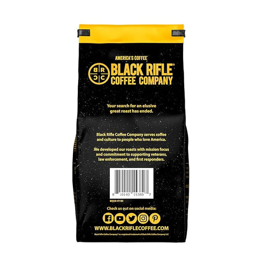 Black Rifle Coffee Company Tactisquatch, 18oz Bag, Ground Coffee Dark Roast - Roasted Blend Made from Arabica Beans - Colombian & Brazilian Beans - Veteran Founded & American Made