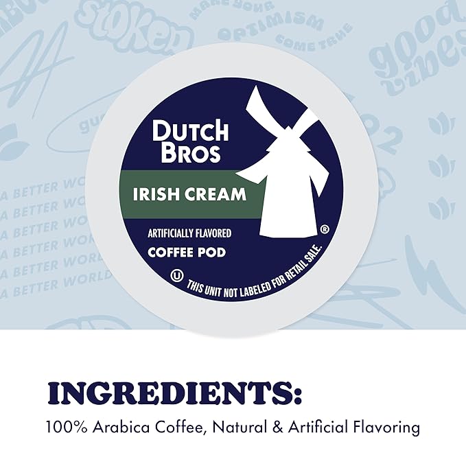 Dutch Bros Irish Cream Flavored Coffee inspired by Kicker®, 32 Count, Medium Roast, Single Serve Coffee Pods for Keurig K-Cup Brewers