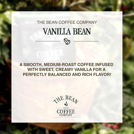 The Bean Organic Coffee Company Vanilla Bean, Medium Roast, Whole Bean Coffee, 5-Pound Bag