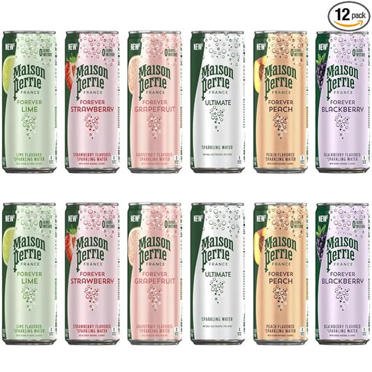 Flavored Carbonated Mineral Water Variety Pack - 11.15 Fl Oz. Cans (12 - Count)
