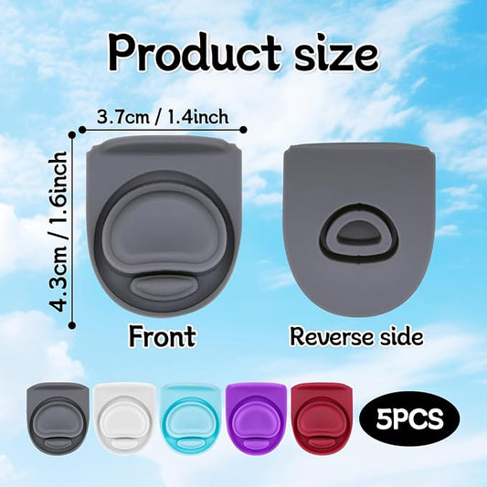5 Pcs Replacement Seal Stopper Compatible with Owala FreeSip 16oz 32oz,Bottle Top Gasket Lid for Owala 16/19/24/32/40oz Seal Mouth Cap Silicone Stopper Parts Insert Accessories（5 colors 8）