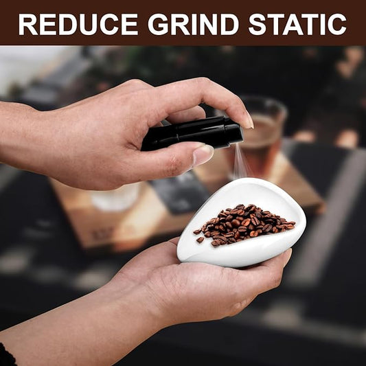 Coffee Bean Dosing Cup and RDT Spray Bottle and Spoon 3-Piece Set, Coffee Bar Accessories, Ceramic Dosing Vessel, Single Dose Measuring Tray Kit, Coffee Lover Gift