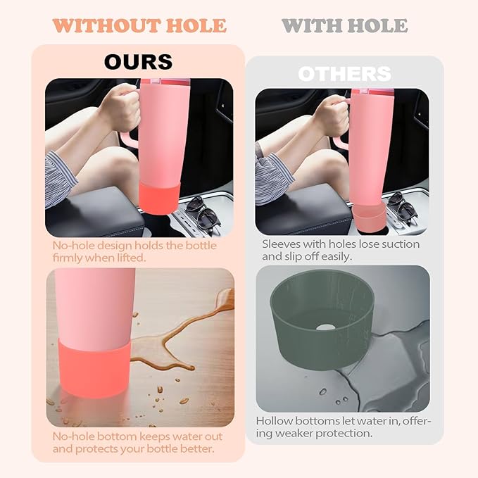 Silicone Boot for Owala 30oz & 40oz FreeSip Sway Bottles & Tumblers - Non-Slip, Scratch-Resistant, Stability Enhancer, Available in 12 Colors (Beach House Orange)