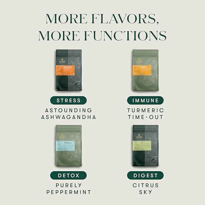 Luxmi Estates Vanilla Peppermint Organic Peppermint Tea (50 Tea Bags) Caffeine Free Tea Bags For Relaxing, Calming, and Stress Relief, With Certified Organic Herbal Tea