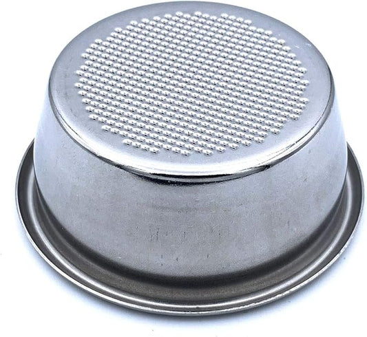 54mm 2 Cup Single Wall Filter Basket - Non-Pressurized Stainless Steel, Metal Portafilter Container - Reusable, Washable - Compatible with Breville Espresso Machines - 18/20g (Single Wall - 2 Cup)