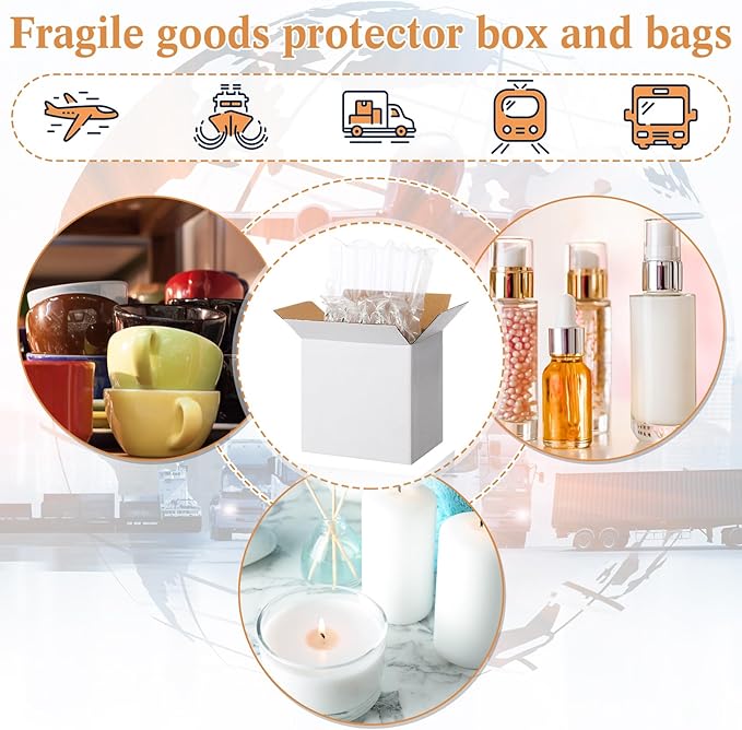 48 Sets 6x4x6 Inches Mug Boxes for Gift, Small Shipping Cardboard Box with Bubble Pouch for 15oz Sublimation Coffee Mug Packaging Gift Box for Wrapping Shipping Storing Fragile Item (White)
