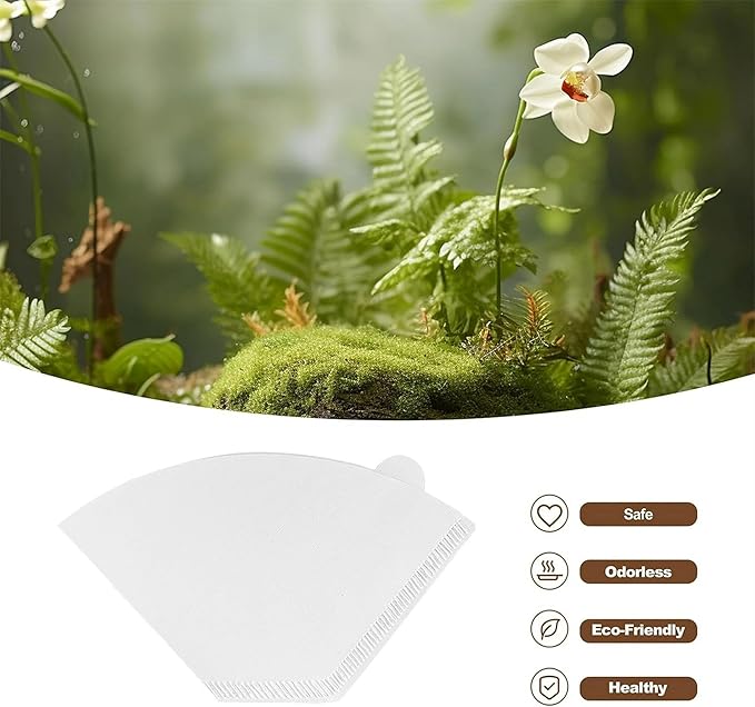 100 Count Cone Coffee Filters, Paper Filter Compatible With Fellow Aiden Cone Shaped Single Serve Basket (Cone Shaped)