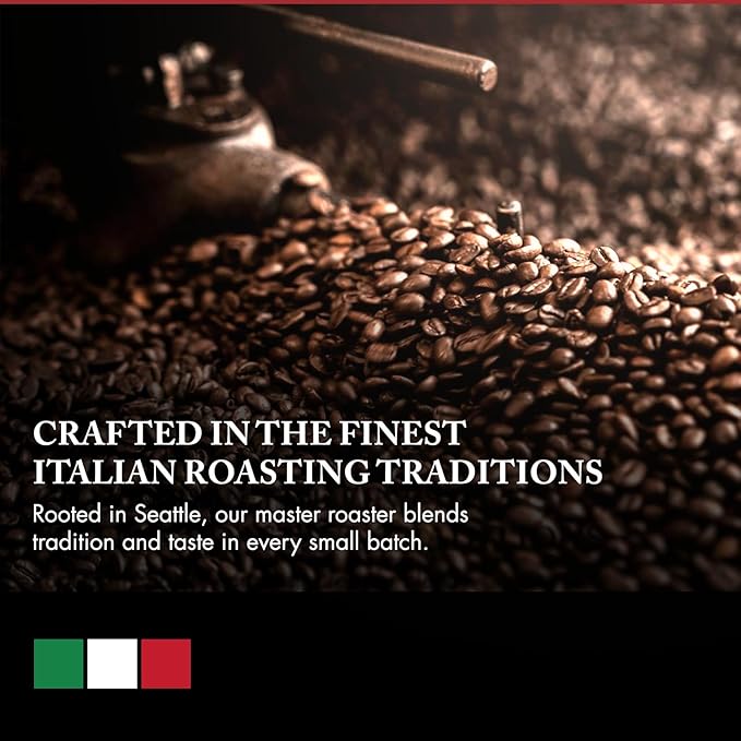 Caffe D'arte Meaning of Life Ground Coffee – Medium Dark Roast, Rich & Well-Balanced Flavor with Great Aroma, Crafted for Drip Brewing, Fresh Roasted in Seattle, 1 Pound (Pack of 2)