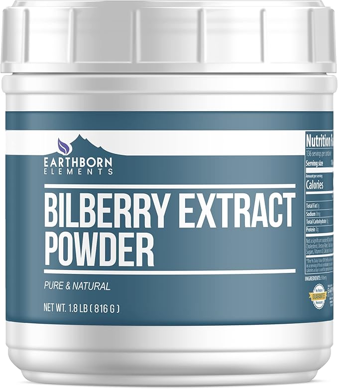 Earthborn Elements Bilberry Extract Powder 1.8 lb, Pure & Natural, Smoothies & Shakes