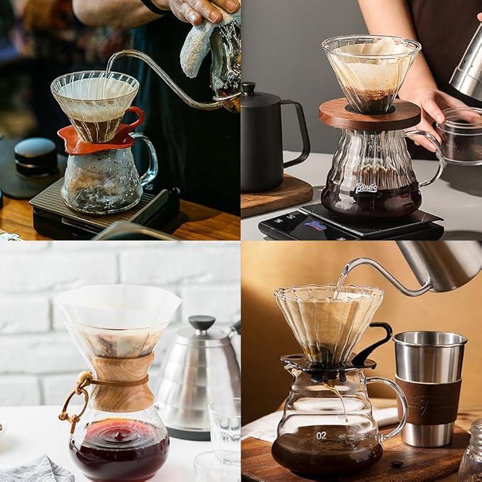 FsLvniu Coffee Filters, Size 02 Unbleached Coffee Filters, 200 Count Disposable Natural Paper Filters 2-4 Cup, 02 Cone For Pour Over and Drip Coffee Maker