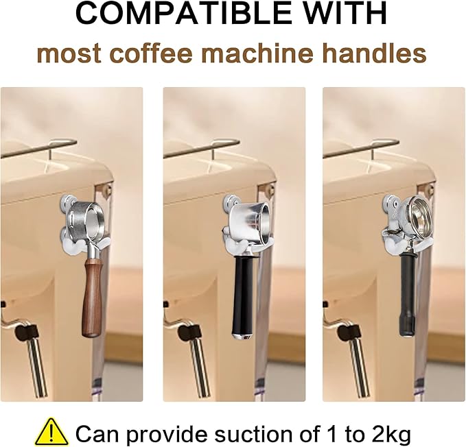 Magnetic Portafilter Holder for Metal Wall Surface, Espresso Accessories Organizer Tools Compatible with Ninja Luxe Cafe, Breville Coffee Machine