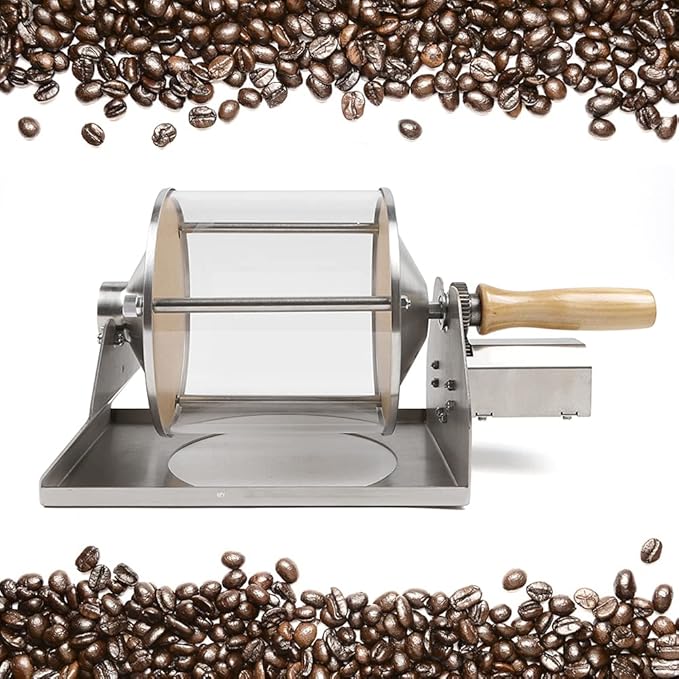 Uphilltool Coffee Bean Roaster, 400g/0.88lbs Coffee Bean Baker Gas Burner Roasting Machine Peanuts Pine Nuts Roaster for Camping RV Outdoor Use