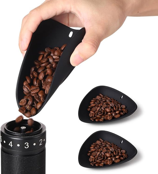 Bincoo Flexible Silicone Coffee Bean Dosing Cup, 2 Pack Weigh Boat Container, No Mess Pouring, Compatible as a Weighing Tray, Coffee Bar Espresso Accessories