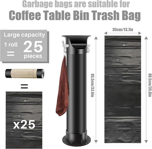 Trash Bags Large for Espresso Coffee Grounds Standing Knock Box 17L Commercial Garbage Bags for Floor Knock Box Coffee Shop Essentials 13.7''X35.8'',2 Roll/50 pcs
