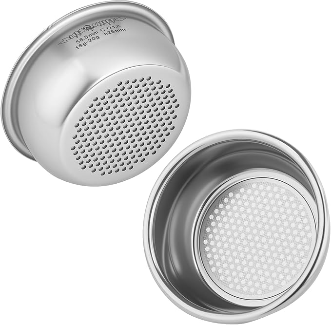 Mischief WorkshopMicroSieve Dual-Layer Espresso Coffee Basket 58.5mm, 170-Micron Precision Filter, 18-20g Capacity for Espresso Machines (Professional Barista Grade)