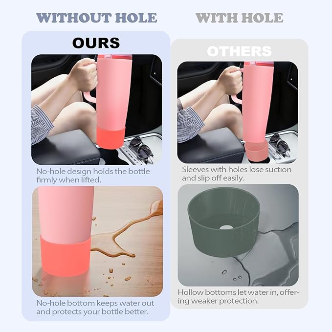 Silicone Boot for Owala 30oz & 40oz FreeSip Sway Bottles & Tumblers - Non-Slip, Scratch-Resistant, Stability Enhancer, Available in 12 Colors (Sea Captain)