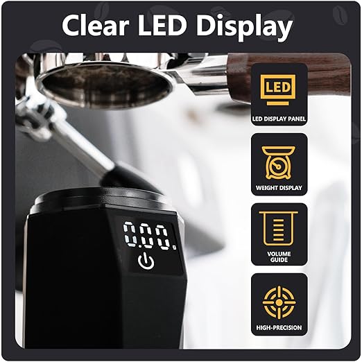 Lipei Cafe WeightBrew Digital Dosing Cup Scale – 0.05g Precision, LED Display, USB-C, 500g