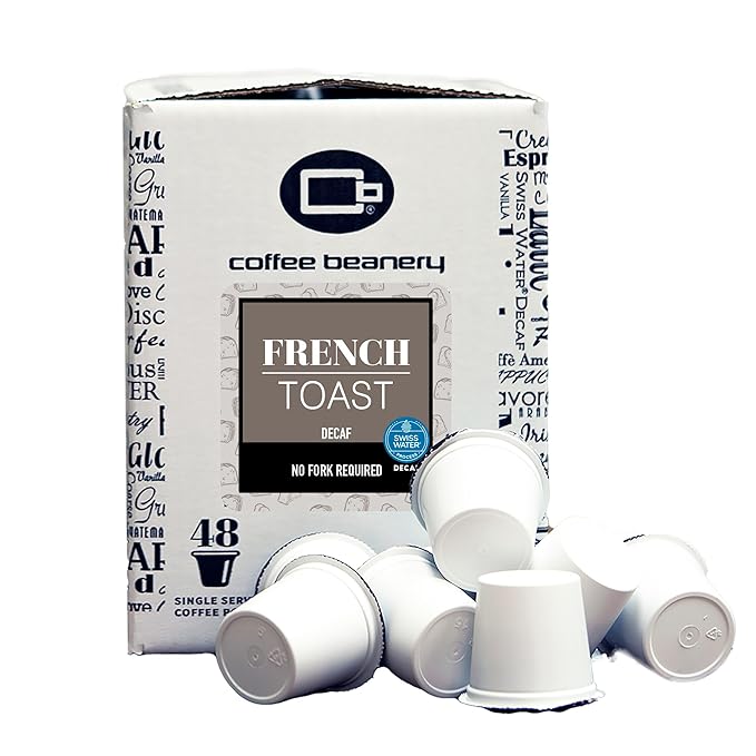 French Toast Decaf Coffee Pods by Coffee Beanery | 192ct Bulk Flavored Decaf Coffee Pods Medium Roast Coffee Pods| 100% Specialty Arabica Coffee| Gourmet Coffee Pods