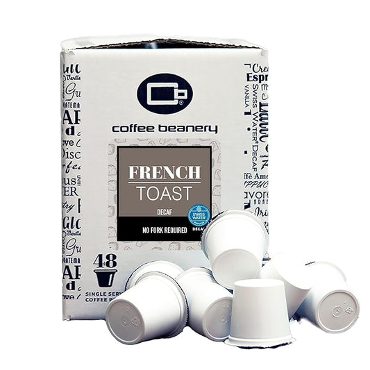French Toast Decaf Coffee Pods by Coffee Beanery | 192ct Bulk Flavored Decaf Coffee Pods Medium Roast Coffee Pods| 100% Specialty Arabica Coffee| Gourmet Coffee Pods