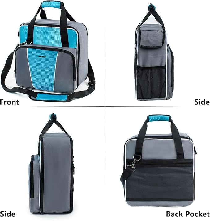 BAGSPRITE For Keurig K-Express Coffee Maker Travel Bag, K-Iced Single Serve Brewer Carrying Case with Multiple Pockets for Pods, Storage Bag With Shoulder Strap