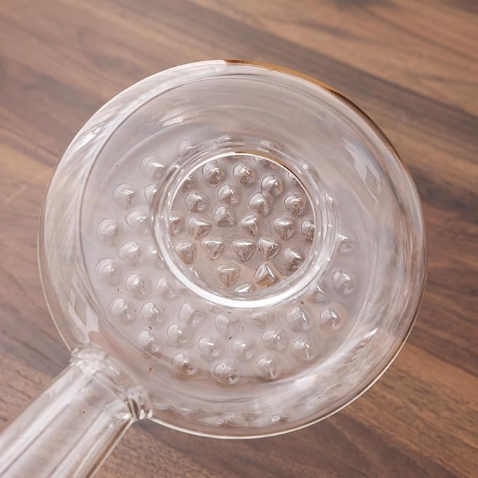 Portable glass coffee bean roaster - High borosilicate glass manual home coffee roasting kit, suitable for small batch roasting of nuts and coffee beans, stove-safe (11.8 * 5.9 * 3.5)