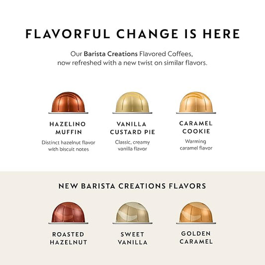 Nespresso Capsules Vertuo, Roasted Hazelnut, Medium Roast Coffee, 30 Count Coffee Pods, Brews 7.8oz.