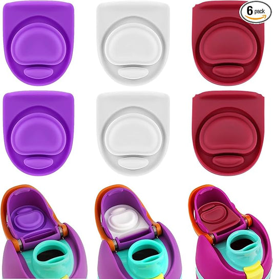6pcs Rubber Seal Replacement Stopper Gasket Compatible with Owala Freesip 24oz 32oz,Bottle Top Mouth Cap Insert Spout Lid Silicone Replacement Parts Accessories for Owala 16/19/24/32/40oz(3 colors)