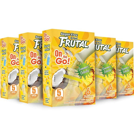 Arbol Futal On-The-Go! | Powdered Drink Mix Pina Colada - Flavored Sugar Free! – Single Serve On The Go! - Powder Sticks Packets (30 Count of Stick Packs)
