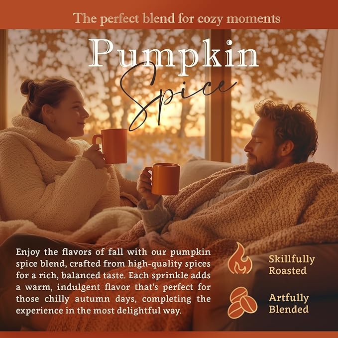 Flavored Ground Coffee – Spice Pumpkin, 100% Arabica, Single Origin, Medium Roast, USDA Organic, Naturally Flavored – by Coffea Flavor