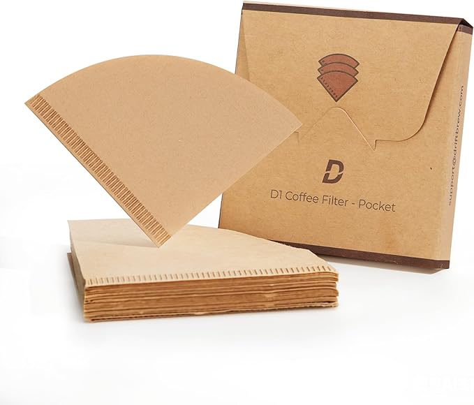 DriftBrew D1 Coffee Filters-Pocket 100ct, Compostable, Disposable Coffee Filters Fits D1 All-in-One Coffee Press