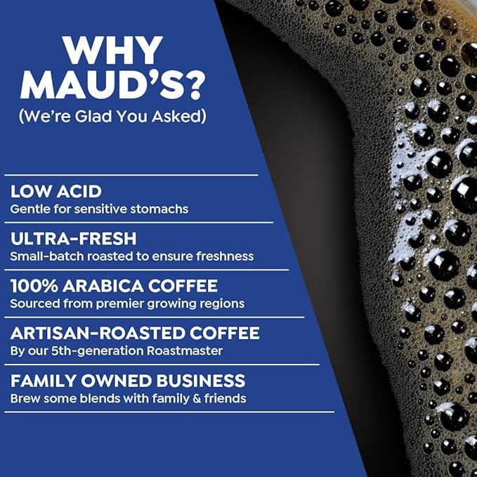 Maud's Colombian Coffee Pods, 50 ct, Single Origin, Medium Roast Coffee in Recyclable Single Serve Pods – 100% Arabica Coffee, Compatible with Keurig K Cups Maker