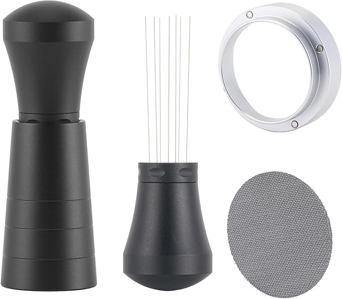 51mm WDT Tool Espresso Accessories Kit,GdHaHSP Dosing Funnel and Puck Screen Set,Espresso Stirrer Distribution Tool,Espresso Whisk for espresso tools