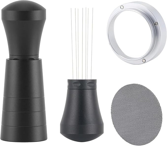 54mm WDT Tool Espresso Accessories Kit,GdHaHSP Dosing Funnel and Puck Screen Set,Espresso Stirrer Distribution Tool,Espresso Whisk for espresso tools
