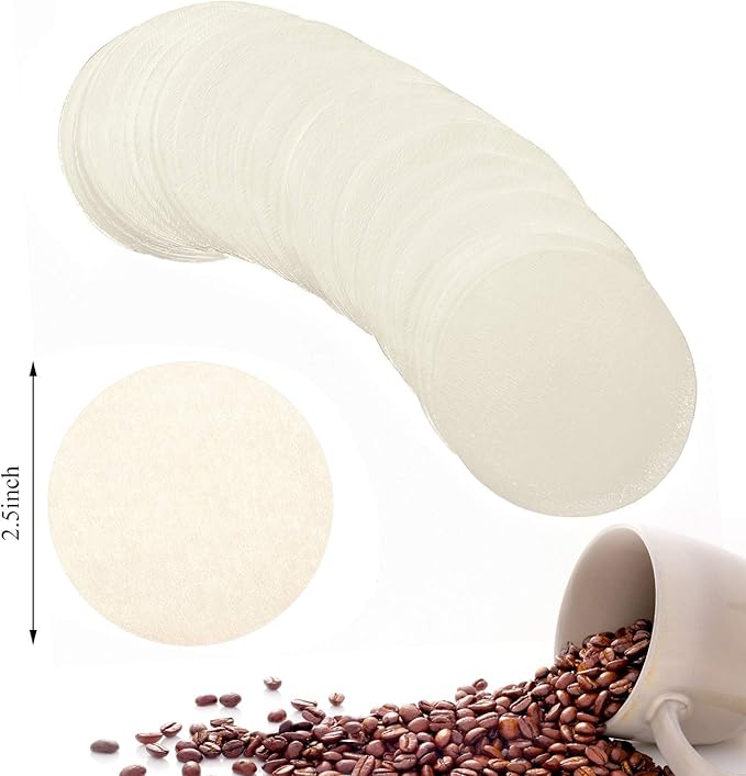 Outus 1000 Pieces Replacement Paper Filters Compatible with Aeropress Coffee Makers Round 2.5 Inch Paper Filters Disposable for Espresso Coffee Makers (Unbleached)