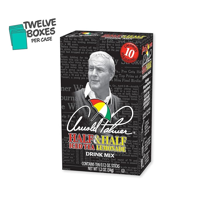 AriZona Arnold Palmer Half and Half - On-the-Go Powdered Drink Mix, 0.12oz - Boxes, 240 Total Count, 10 Count(Pack of 24)