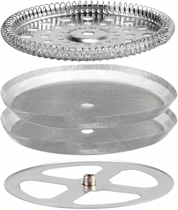1 Set Frenchs Press Filter, Reusable Stainless Steel Mesh Frenchs Press Filters Replacements for Coffee Squeezer Filters Screen