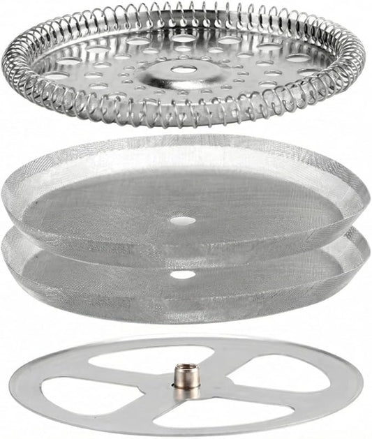 1 Set Frenchs Press Filter, Reusable Stainless Steel Mesh Frenchs Press Filters Replacements for Coffee Squeezer Filters Screen