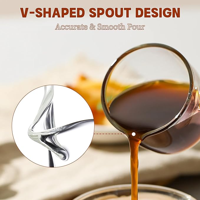 Espresso Cups, Glass Coffee Espresso Cups with Pour Spout, 4 oz, Clear, Set of 2 (Set of 4)