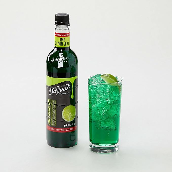 DaVinci Gourmet Classic Lime Syrup, 25.4 Fluid Ounces (Pack of 4)