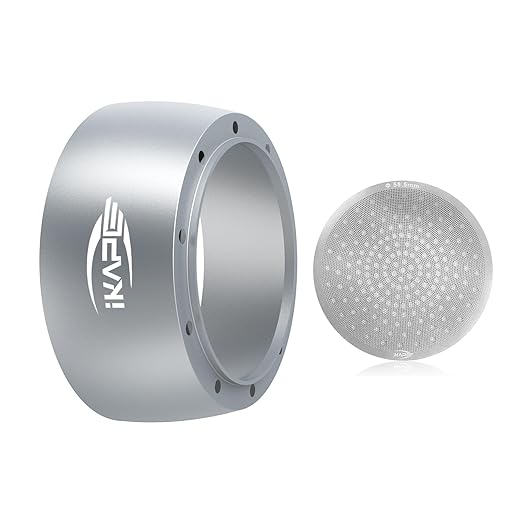 IKAPE 58mm Dosing Funnel, Espresso Ring Compatible with 58 mm Bottomless Portafilter(Silver)