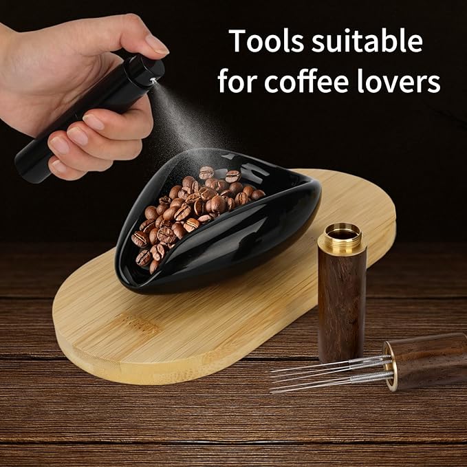 3 Pcs Espresso Accessories Set, Coffee Bean Dosing Cup, RDT Spray Bottle, Espresso Stirrer Tool, Coffee Bar Gadgets, Barista Tools for Coffee Lovers