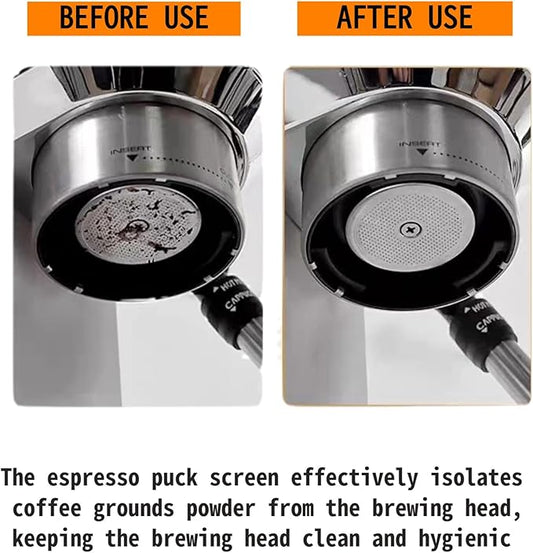 54mm Espresso Puck Screen - Metal Contact Screen for Espresso 54mm Portafilter Basket