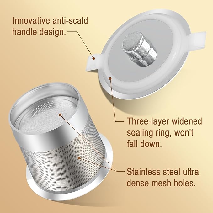 Reusable K Cups Coffee Filter Campatible with Keurig 1.0 and 2.0 Coffee Machine,Stainless Steel Reusable Coffee Pods with Heat Resistant Handles Innovative Design (1Pack)