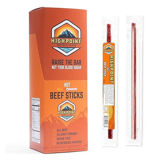 Highpoint Protein Sizzling HOT Beef Stick, 20 CT (Pack of 1)