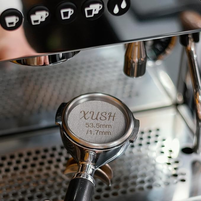 53.5mm Espresso Puck Screen Suitable for 54mm 2Pcs, 1.7mm Thickness Espresso Filter Screen - Made With 316 Stainless Steel, Professional Barista Tool for Espresso Portafilter Filter Basket