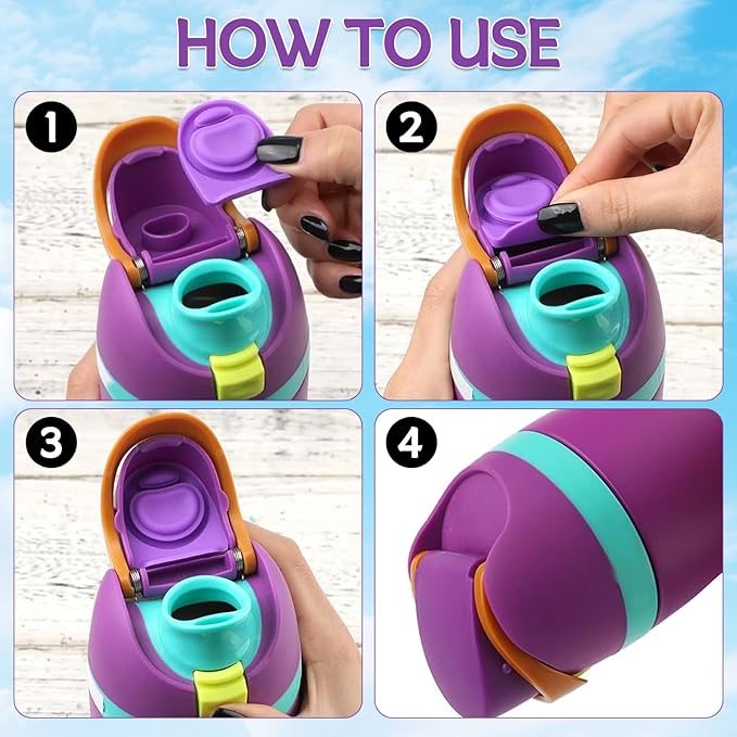 2 Pcs Replacement Rubber Seal Stopper Compatible with Owala FreeSip,Water Bottle Top Gasket Lid for Owala 16/19/24/32/40oz Seal Mouth Cap Silicone Stopper Parts Insert Accessories（Puple）