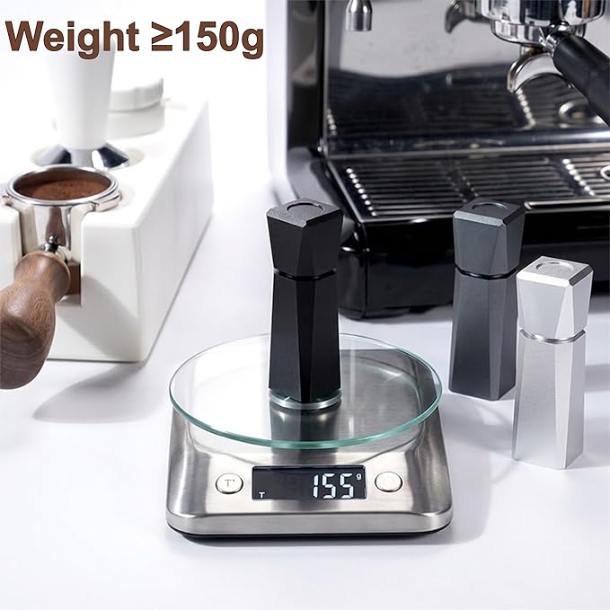 WDT Espresso Distribution Tool, Espresso Wdt Tool for Barista,Aluminum Coffee Stirrer with Stand, 7x 0.35mm Replaceable Needles, Fits 51mm&53mm&54mm&58mm Portafilter (black)