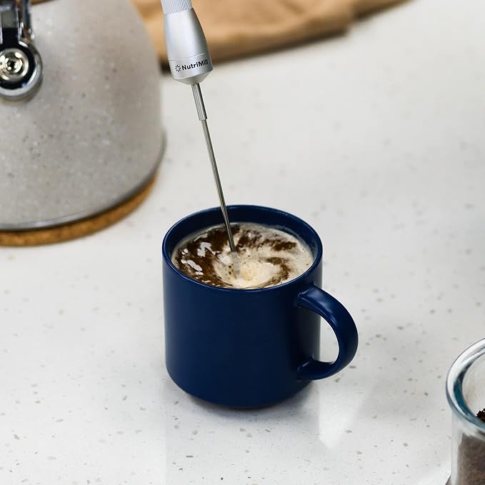 NutriMill Mix Stick - Milk Frother, Milk Foamer, Electric Whisk with Powerful Propeller