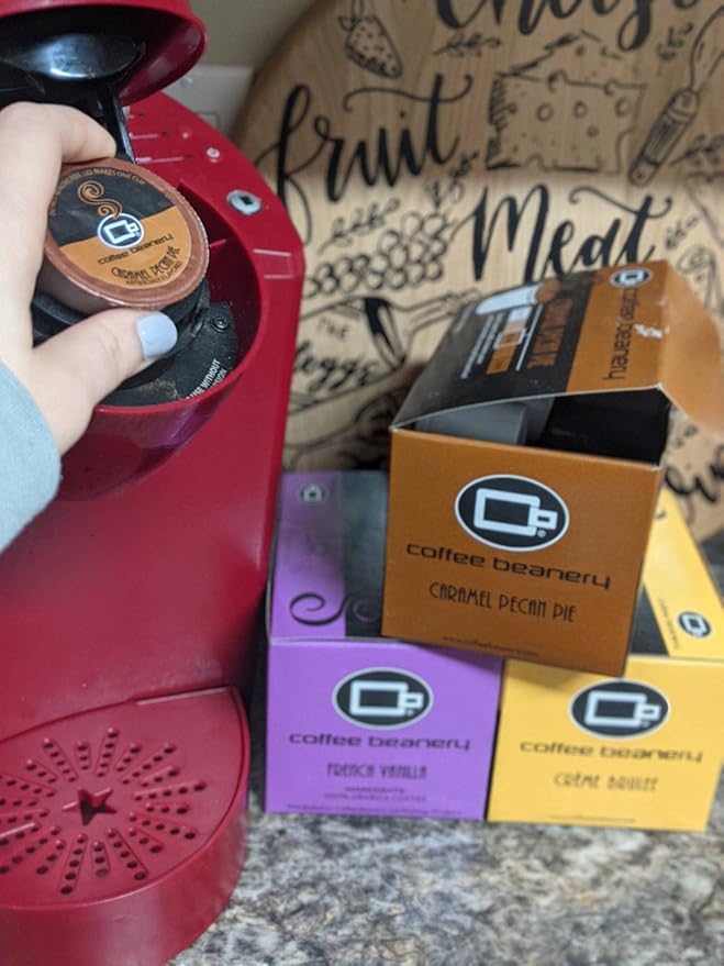 Caramel Pecan Pie Decaf Coffee Pods by Coffee Beanery | 192ct Bulk Flavored Decaf Coffee Pods Medium Roast Coffee